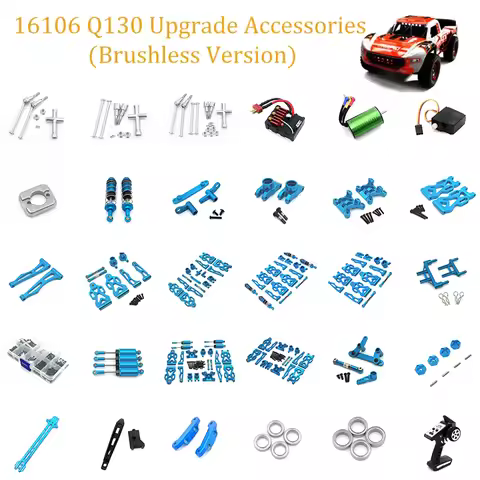 SCY16106PRO JJRC Q130 1:16 Brushless RC Car Blue Upgraded Metal Aluminum Parts Original Brushless Mo