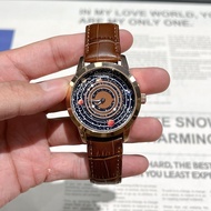 Men Watch Waterproof Genuine Leather Space Planet Fake Mechanical Quartz Watch#6523