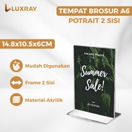 A6 Tent Card Brochure Holder 2 Sides Portrait Display