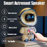 Intelligent Astronaut Bluetooth Speaker Creative Digital Smart Alarm Clock FM Radio Electronic Sleeping Night Light Table Clock