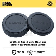 Set Body Cap & Lens Rear Cap Lumix Panasonic Mirrorless G7 G85 G90 G95 GF8 GF9 GF10 GX85 GH4 GH5 Bre