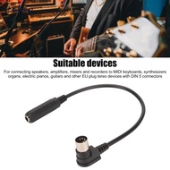 WITAK 6.35mm to MIDI 5 Pin Cable, 90 Degree Plug and Play Sound Adapter Cable, Universal 30cm/11.8in