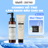 Combo Dear Klairs Dầu tẩy trang Gentle Black Deep Cleansing Oil 150ml + Dear Klairs Sữa rửa mặt Gent