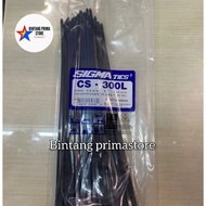 Cable Ties Cable Ties 30cm x 4.8mm Cs - 300L Black Sigma CS-300L/