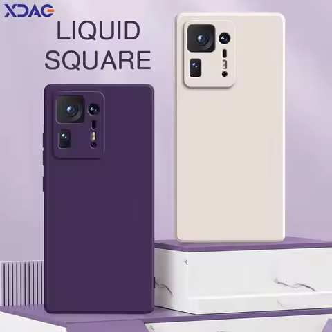Soft Square Liquid Silicone Case for Xiaomi Mix 4 5G Camera Protective Phone Back Cover Mi Mix4 360 