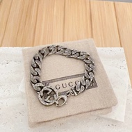 Gucci interlocking G bracelet 925銀手鏈/ 手環 復古風