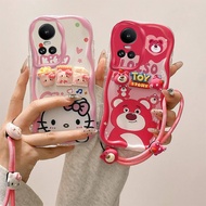 Clear 3D Cream Wave Phone Case for OPPO Reno 10 / Reno 10 Pro 5G Cartoon Cute Kuromi Lotso KT Sponge