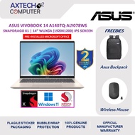 Asus Vivobook 14 A1407Q-ALY078WS 14" WUXGA Platinum Gold Laptop ( X1 26 100, 16GB, 1TB, Qualcomm, W1
