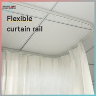 Curtain Track Rail mute thickened slide rail L-shaped U-shaped flexible nano mute rail Super load-bearing rail