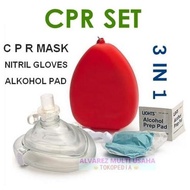 CPR MASK + GLOVES / POCKET CPR MASK FIRST AID KIT RESUCITATOR