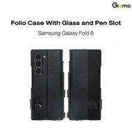 Gizmo Folio Case With Glass And Pen Slot เคสหนัง ฝาพับ เคส Z Fold 6 มีช่องเก็บปากกา + มีกระจกหน้าจอ