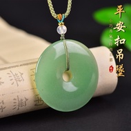 Myanmar necklace necklace necklace Pendant Natural Aventurine Jade Safe Buckle necklace Jade Pendant