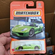 PORSCHE 918 SPYDER GREEN MATCHBOXOriginal