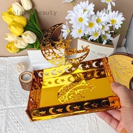 DB Eid Acrylic Mirror Box Ornament Gold Moon Star Home Party Table Decoration Festival Gift