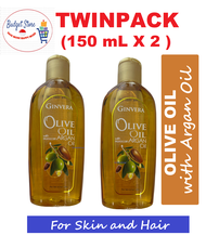 Ginvera Olive Oil With Moroccan Argan Oil for Skin and Hair ( 150ml x 2) - TWINPACK