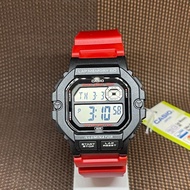Casio WS-1400H-4A Red Digital Resin Quartz Sports Gear Workout Runner Lap Watch