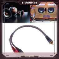 [eternally.sg] 1pc 30cm 1 RCA Male to 2 RCA Female OFC Splitter Cable for Car Audio System
