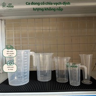 [Presing tools] Lidless measuring cup from 100ml to 1 liter, graduated, with handle