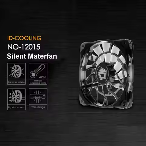 ID-COOLING 12cm 13 Blades Cooler Chassis PC Case CPU 4 Pin Silent Radiator Fan