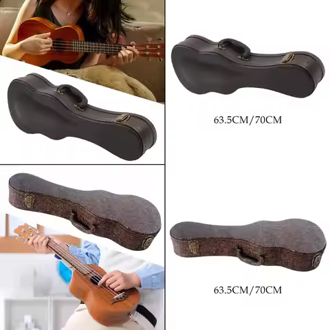Ukulele Hard Case PU Leather Heavy Duty with Handle Ukulele Bag Ukulele Gig Bag