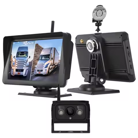 7-inch Wireless Dual Lens Truck Front and Rear Monitoring Reversing Image 1080P Car Camera Blind Are