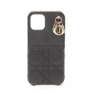 【日本直送】 Christian Dior Christian Dior LADY DIOR iPhone12/12pro手機殼 真皮 黑色