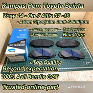 Latest Sienta Allnew Altis Voxy Front Brake Pads 100% Original Bendix DB1802