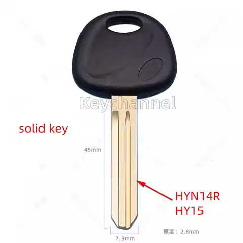 Keychannel 10pcs Solid Key Hy15 Car Key Blade HYN14R Spare Key for Kia k3 k2 k5 Hyundai Elantra Key 