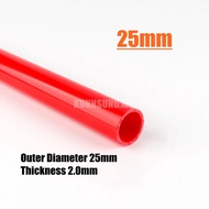 2pc PVC Pipe 50cm Red Color Aquarium Water Supply 20 to 50mm Outer Diameter 50cm per Piece