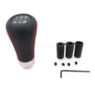 Universal Manual Leather Car Gear Shift Knob Red Stitched Cover Shifter Shift Knob Auto Gear Shift K