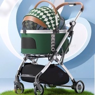 Pet Stroller Lightweight Foldable Pet Carrier Outdoors Cat Stroller Dog Trolley Huguduo2.Sg