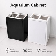 Aquarium Cabinet Fish Tank Stand With Glass Door Modern Minimalist Design Black & White 48cm/58cm