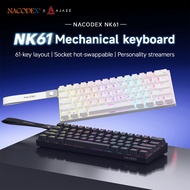 AJAZZ NK61 mechanical keyboard wired 61KEYS RGB backlight hot custom game