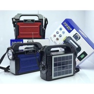NS-209SL Portable Bluetooth Radio Speaker FM/AM Rechargeable Solar Radio With Free TWO BULBS