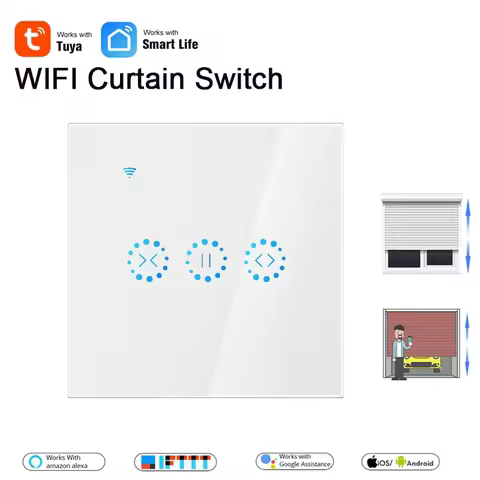 Tuya Smart Life EU US WiFi Curtain Switch Blind Switch,Roller Shutter Electric motor switch Google H
