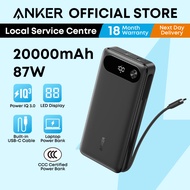 Anker CCC Power Bank 20000mAh 87W Fast Charging Built-in USB C Cable Laptop Portable Charger A1383