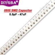 100PCS 0805 SMD Capacitor Chip Multilayer Ceramic 0.5pF - 47uF 10pF 22pF 100pF 1nF 10nF 100nF 0.1uF 
