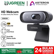 UGREEN HD Webcam 2K 30fps 1080P 60fps Autofocus Dual Microphone Noise Cancellation