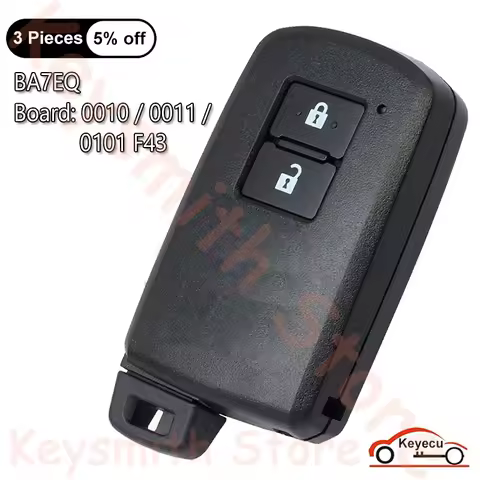 KEYECU 2 Buttons FSK 433MHz for Toyota Auris Yaris Hybrid RAV4 2012-2019 Auto Smart Remote Key Fob 0