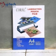 Ik69 Uj-32 He13 100 Sheets Laminating Film Coral A4 F4 Hot Hot Hot Lamination Best Quality Viral