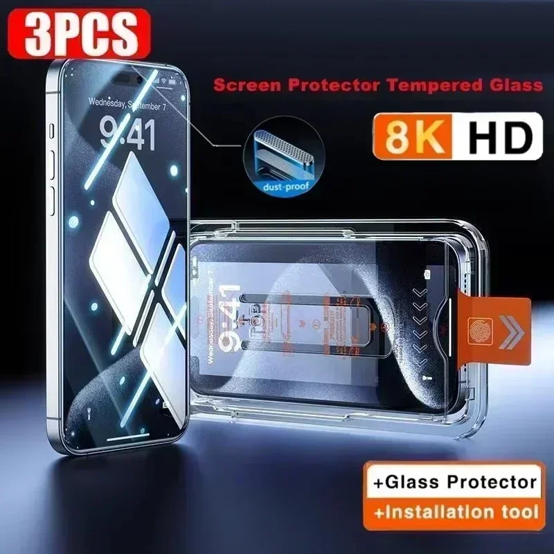 ฟิล์มกระจกเทมเปอร์3ชิ้นสำหรับ IQOO 13 12 11 Z7x Z6 Z10 Lite Z9s นีโอ10R 6 7 9S Pro Z9เทอร์โบบวกชุดที