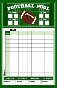 Football Big Game Betting Pool Box Squares Scoreboard Bowl Office Party Game Supplies Decorations (3