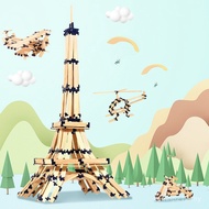 Building Toys Building Small Building Building Wooden Creative Educational Children diy Building Blo