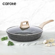 【CAROTE】EW系列 麥飯石不沾鍋 平底鍋 20 24 28CM 鍋具 炒鍋 電磁爐ih爐