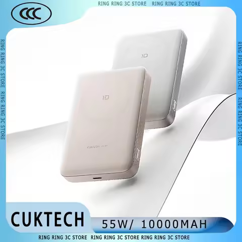 CUKTECH 10 Magnetic Power Bank Air 55W MAX Fast Charging 10000mAh High-Capacity TFT Screen Digital D