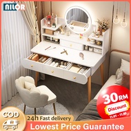 NL-Dressing Table With LED Mirror Drawer Storage Desk Makeup Comestic Tables Furniture Bedroom Gift 
