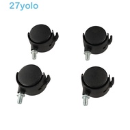 YOLO Office Chair Caster Silent Nylon Swivel Universal Replacement For Industrial Furniture Plate Tr