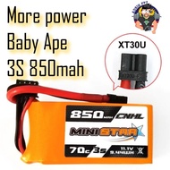 CNHL MiniStar 850mAh 11.1V 3S 70C Lipo Battery with XT30U for FPV Drone Darwinfpv Baby Ape