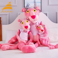 Annn Store Pink Panther Doll ตุ๊กตาสาวตุ๊กตาสีชมพู Naughty Leopard Throw Pillow Birthday Gift