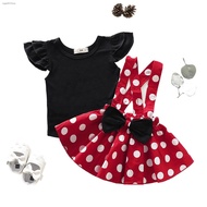 Spot goods✈✹Minnie Mouse Dress For Baby Girl 1st Birthday Set Party Ootd 1 2 Years Old